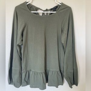 Banana Republic Olive Green Long Sleeve Top Size XS